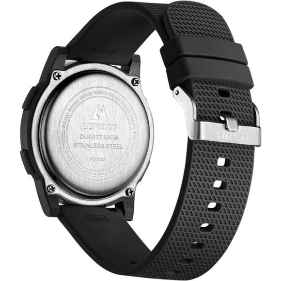 Mens Digital Watch Ultra Thin Minimalist Sports Waterproof Outdoor LED - Picture 2 of 7